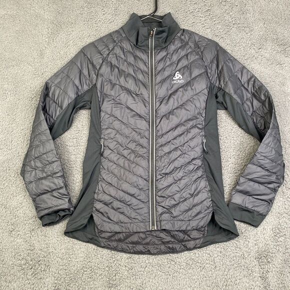 Odlo Jackets & Blazers - Odlo Puffer Jacket Womens Small Black N-Thermic Hybrid Zip Up